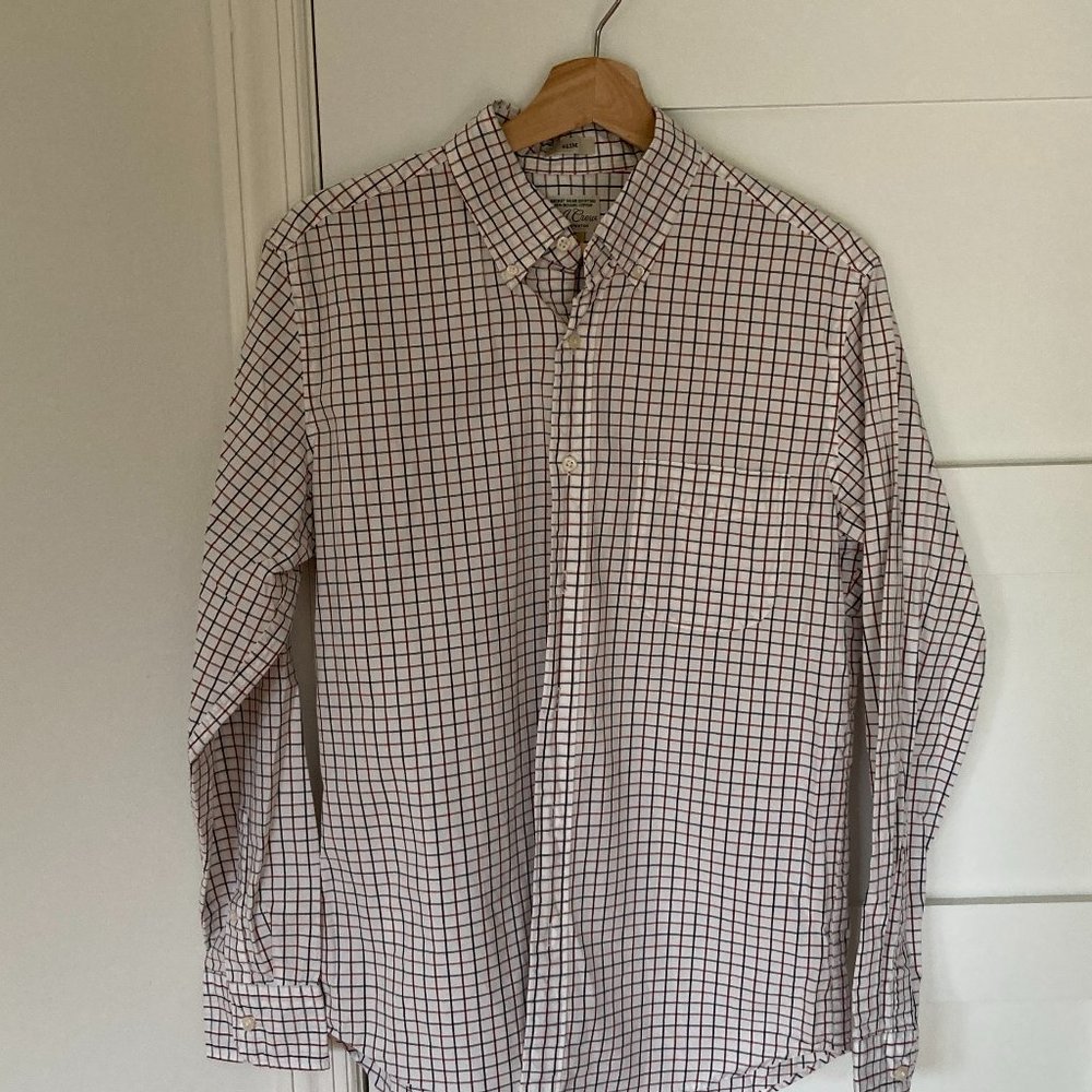 J. Crew Plaid Long Sleeve Button Up Medium